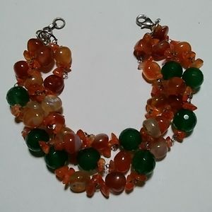 Carnelian and Onyx Bracelet